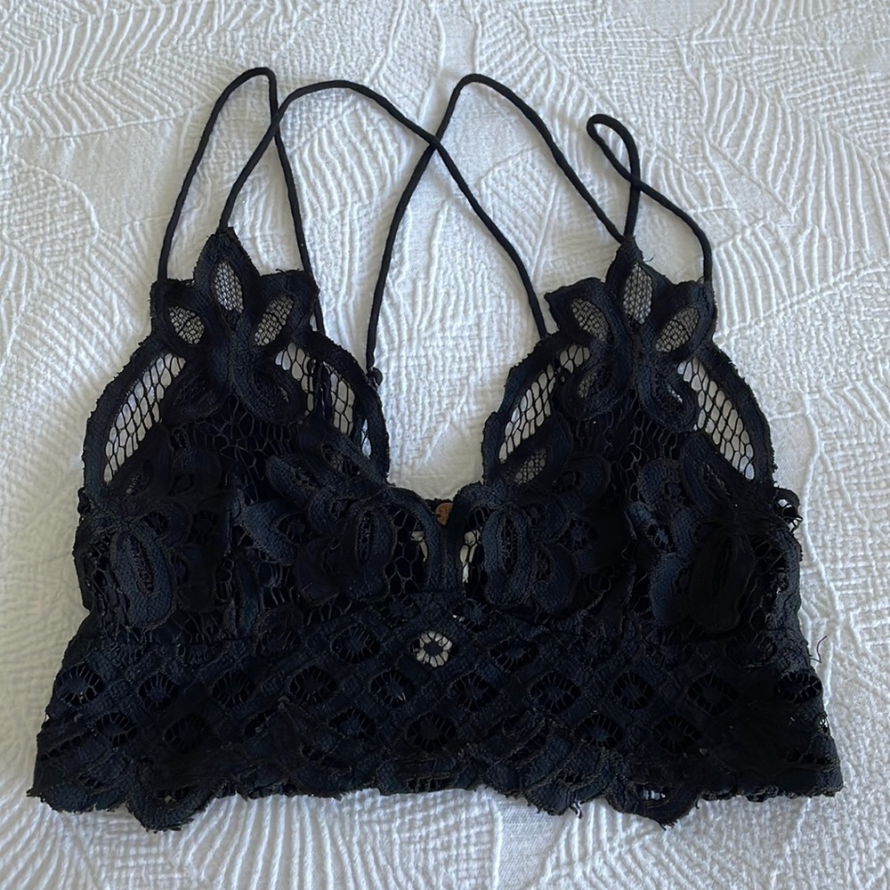 Free people black bralette/top. Size XS